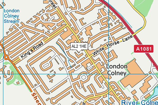 AL2 1HE map - OS VectorMap District (Ordnance Survey)