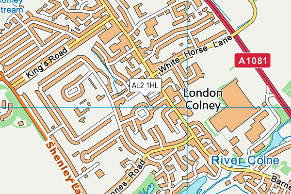 AL2 1HL map - OS VectorMap District (Ordnance Survey)