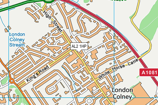 AL2 1HP map - OS VectorMap District (Ordnance Survey)