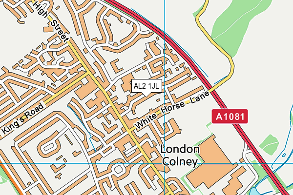 AL2 1JL map - OS VectorMap District (Ordnance Survey)