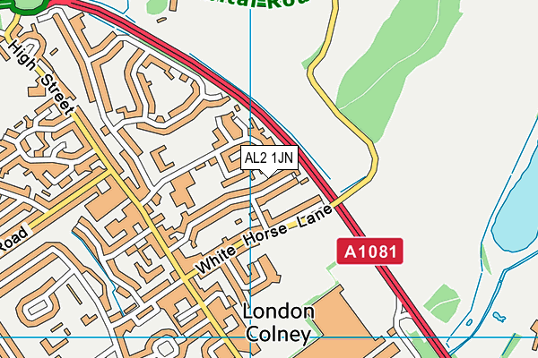 AL2 1JN map - OS VectorMap District (Ordnance Survey)