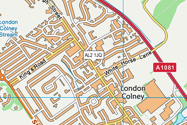 AL2 1JQ map - OS VectorMap District (Ordnance Survey)