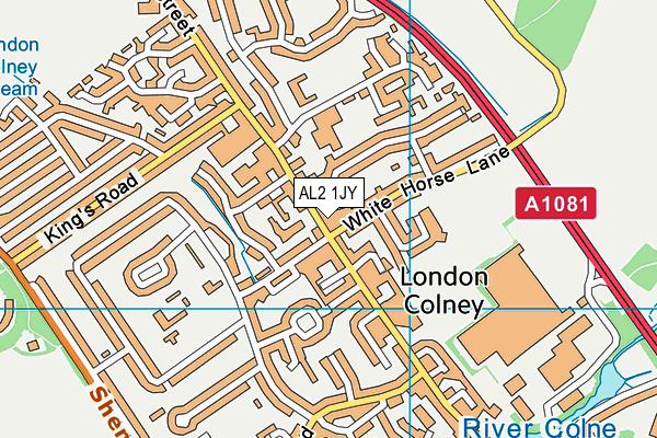 AL2 1JY map - OS VectorMap District (Ordnance Survey)