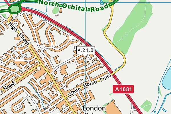 London Colney Adventure World (Closed) map (AL2 1LB) - OS VectorMap District (Ordnance Survey)