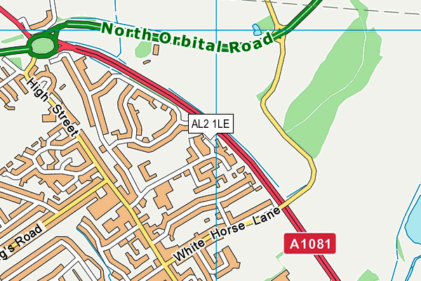 AL2 1LE map - OS VectorMap District (Ordnance Survey)