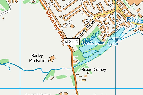 AL2 1LG map - OS VectorMap District (Ordnance Survey)