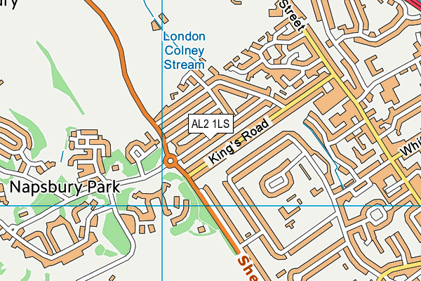 AL2 1LS map - OS VectorMap District (Ordnance Survey)