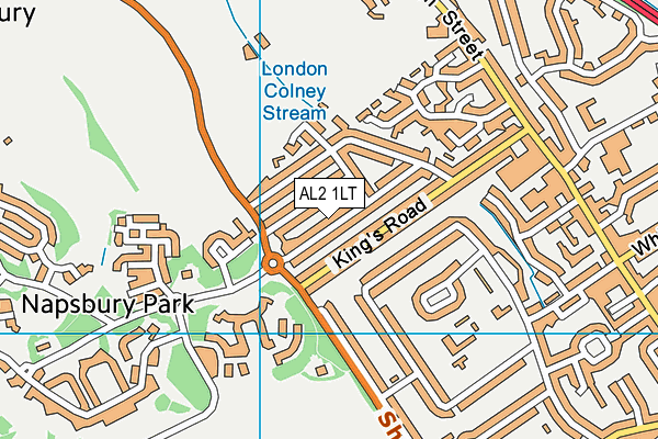 AL2 1LT map - OS VectorMap District (Ordnance Survey)