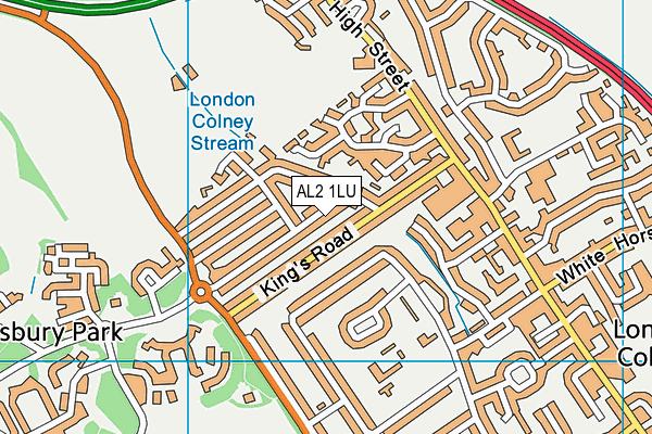 AL2 1LU map - OS VectorMap District (Ordnance Survey)