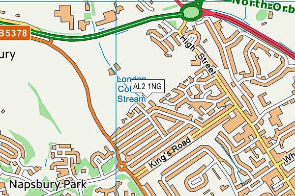 AL2 1NG map - OS VectorMap District (Ordnance Survey)