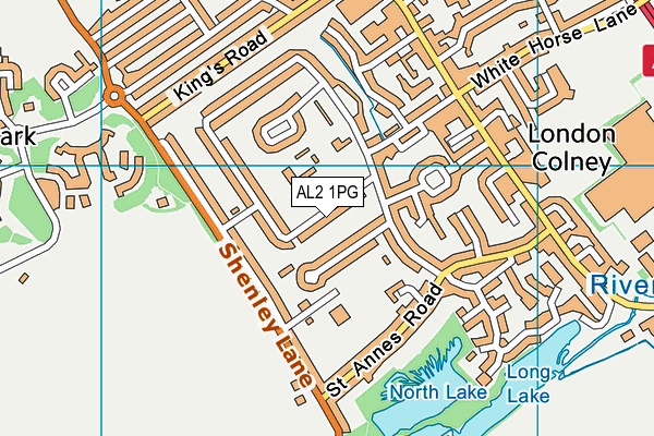 AL2 1PG map - OS VectorMap District (Ordnance Survey)