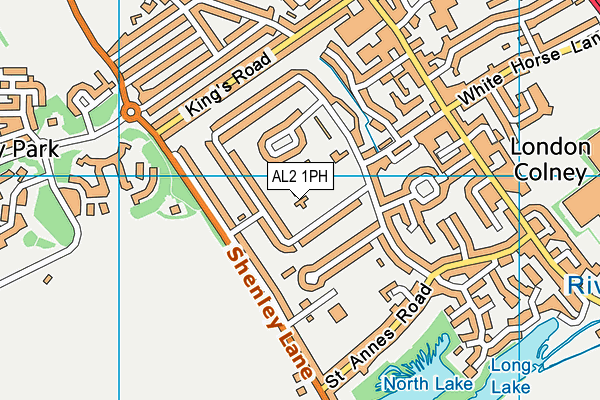 AL2 1PH map - OS VectorMap District (Ordnance Survey)