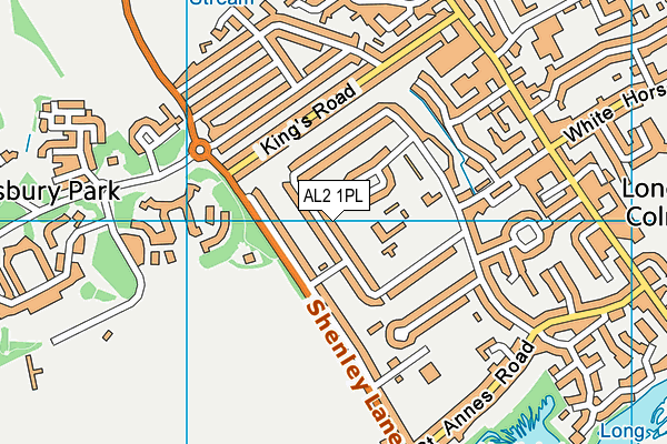 AL2 1PL map - OS VectorMap District (Ordnance Survey)