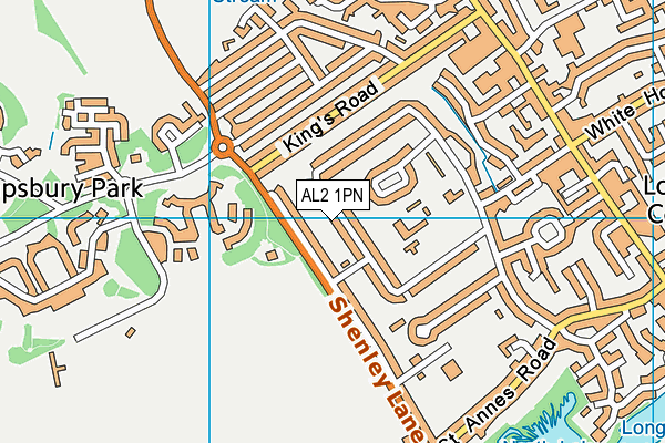 AL2 1PN map - OS VectorMap District (Ordnance Survey)