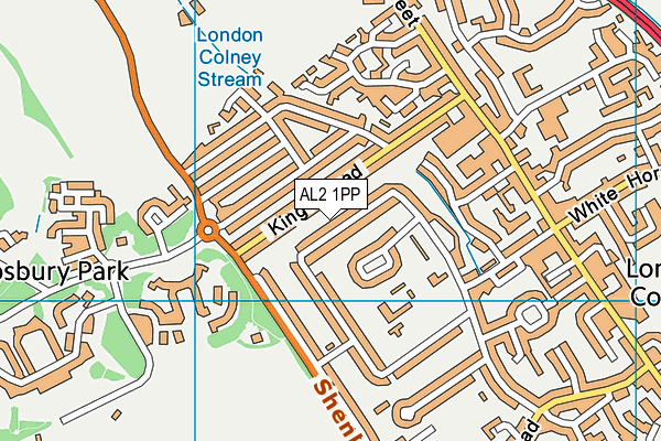 AL2 1PP map - OS VectorMap District (Ordnance Survey)