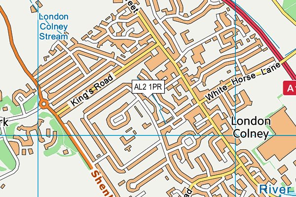 AL2 1PR map - OS VectorMap District (Ordnance Survey)