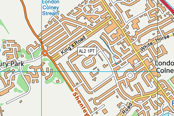 AL2 1PT map - OS VectorMap District (Ordnance Survey)