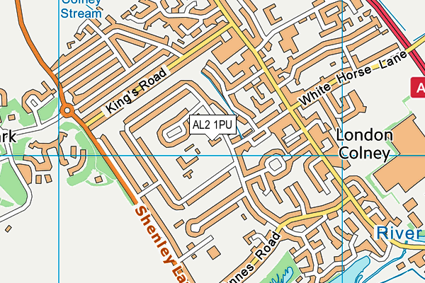 AL2 1PU map - OS VectorMap District (Ordnance Survey)