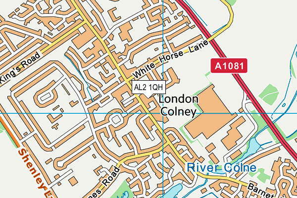 AL2 1QH map - OS VectorMap District (Ordnance Survey)