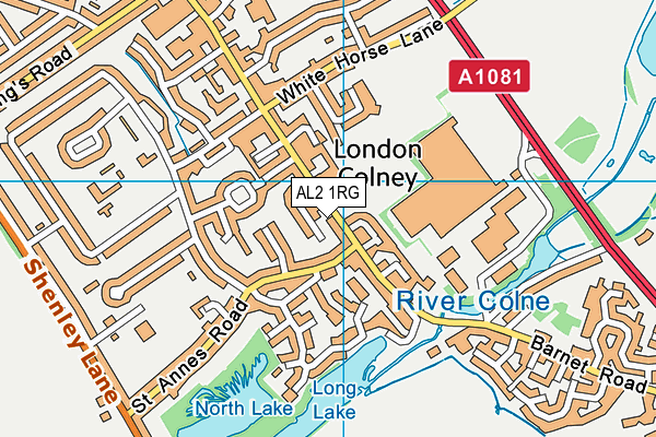 AL2 1RG map - OS VectorMap District (Ordnance Survey)