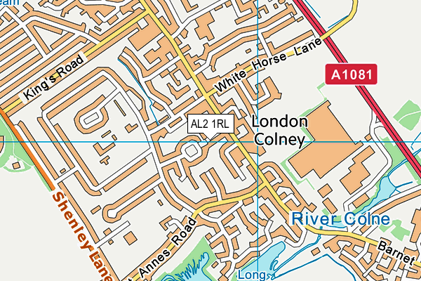 AL2 1RL map - OS VectorMap District (Ordnance Survey)