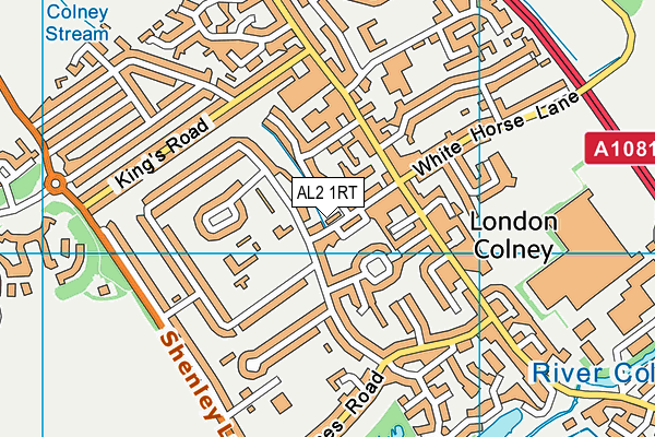 AL2 1RT map - OS VectorMap District (Ordnance Survey)