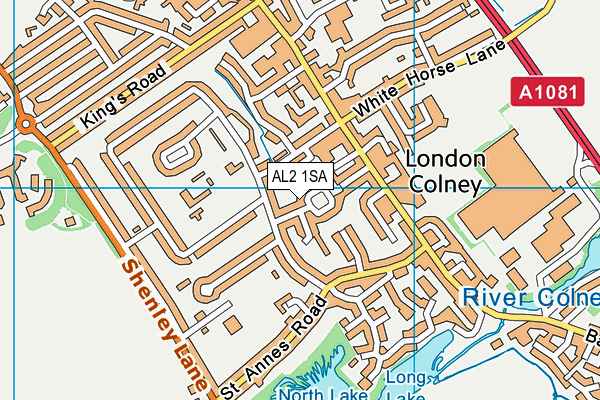 AL2 1SA map - OS VectorMap District (Ordnance Survey)