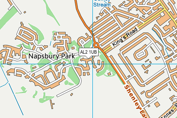 AL2 1UB map - OS VectorMap District (Ordnance Survey)