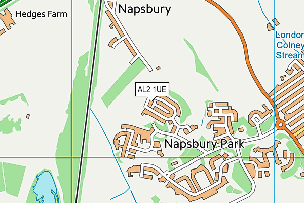 AL2 1UE map - OS VectorMap District (Ordnance Survey)