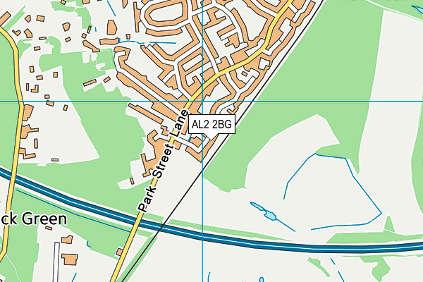 AL2 2BG map - OS VectorMap District (Ordnance Survey)