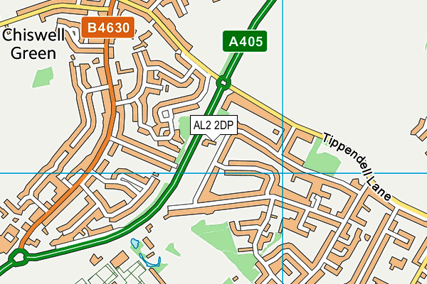 AL2 2DP map - OS VectorMap District (Ordnance Survey)