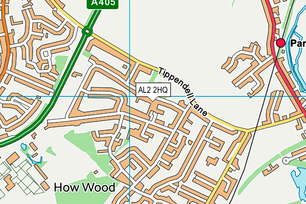 AL2 2HQ map - OS VectorMap District (Ordnance Survey)
