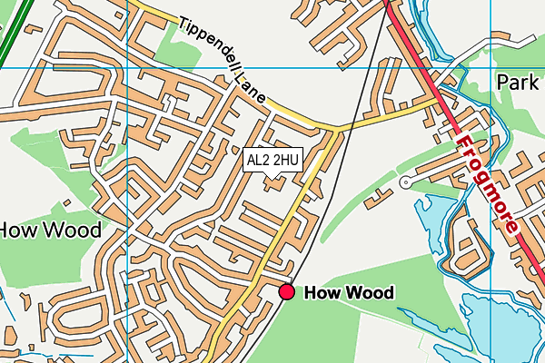 How Wood Primary and Nursery School map (AL2 2HU) - OS VectorMap District (Ordnance Survey)