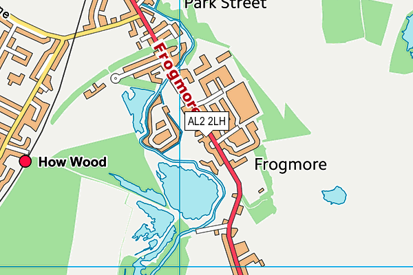 AL2 2LH map - OS VectorMap District (Ordnance Survey)