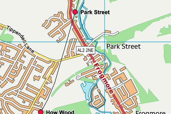 Park Street Recreation Ground map (AL2 2NE) - OS VectorMap District (Ordnance Survey)