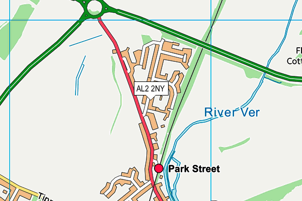 AL2 2NY map - OS VectorMap District (Ordnance Survey)
