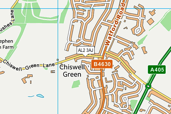 AL2 3AJ map - OS VectorMap District (Ordnance Survey)