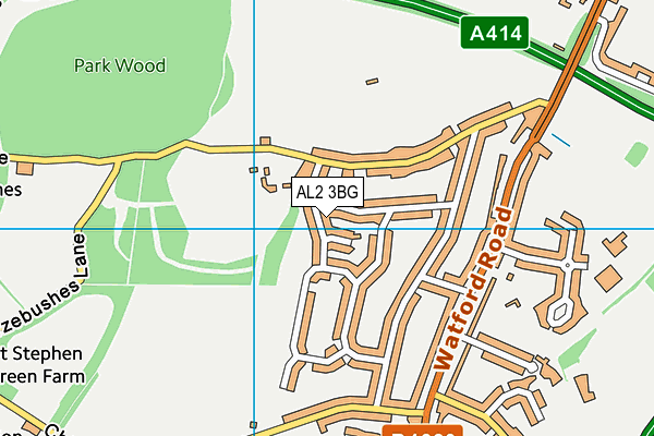 AL2 3BG map - OS VectorMap District (Ordnance Survey)
