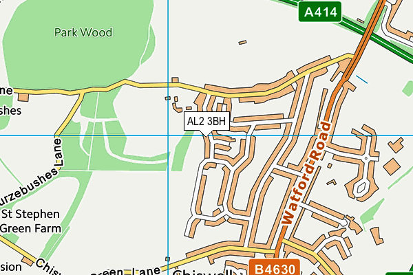 AL2 3BH map - OS VectorMap District (Ordnance Survey)