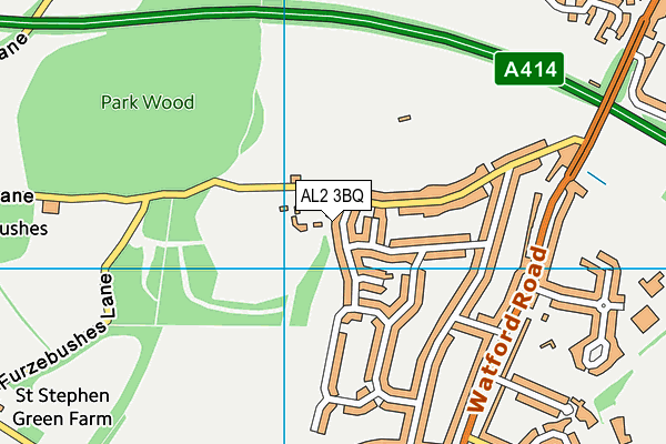 AL2 3BQ map - OS VectorMap District (Ordnance Survey)