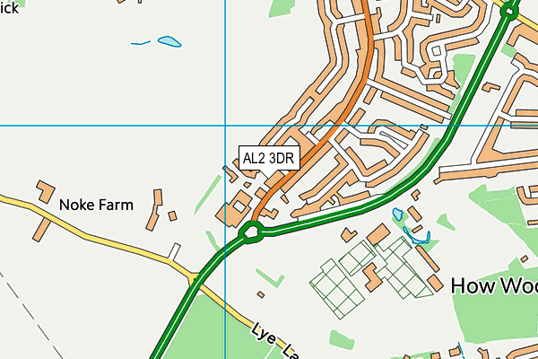 AL2 3DR map - OS VectorMap District (Ordnance Survey)