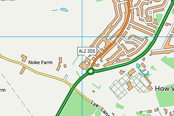 AL2 3DS map - OS VectorMap District (Ordnance Survey)