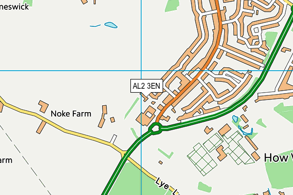 AL2 3EN map - OS VectorMap District (Ordnance Survey)