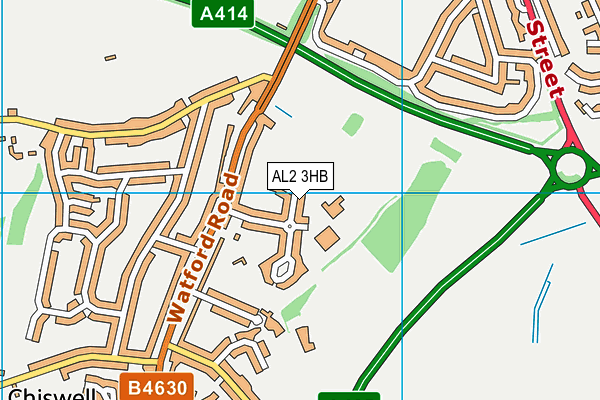 AL2 3HB map - OS VectorMap District (Ordnance Survey)