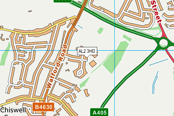 AL2 3HD map - OS VectorMap District (Ordnance Survey)