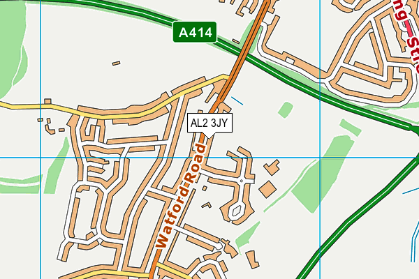 AL2 3JY map - OS VectorMap District (Ordnance Survey)