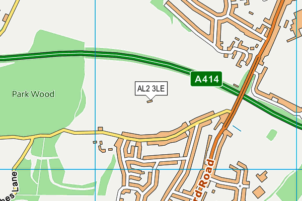 AL2 3LE map - OS VectorMap District (Ordnance Survey)
