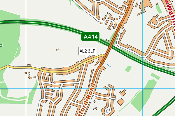 AL2 3LF map - OS VectorMap District (Ordnance Survey)
