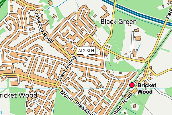 AL2 3LH map - OS VectorMap District (Ordnance Survey)