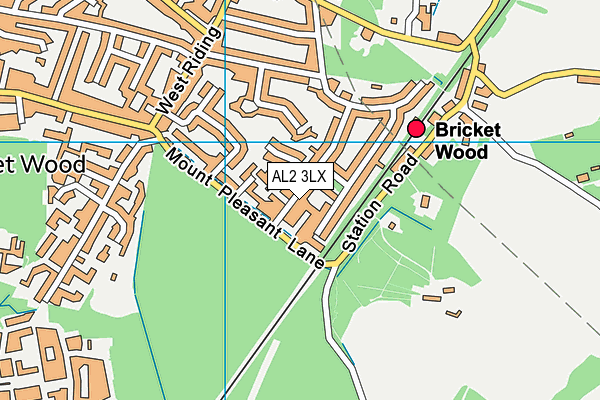 AL2 3LX map - OS VectorMap District (Ordnance Survey)